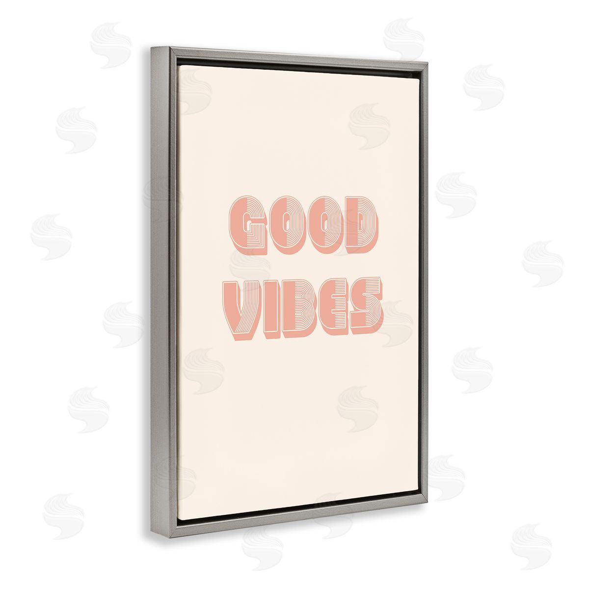 Pooja Dave Retro Good Vibes Peach Pastel Canvas Wall Art Print