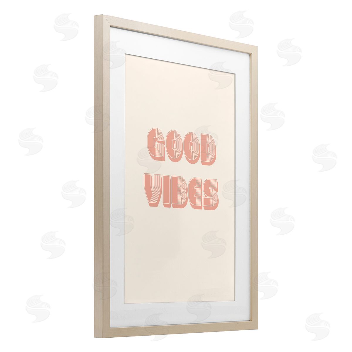 Pooja Dave Retro Good Vibes Peach Pastel Canvas Wall Art Print