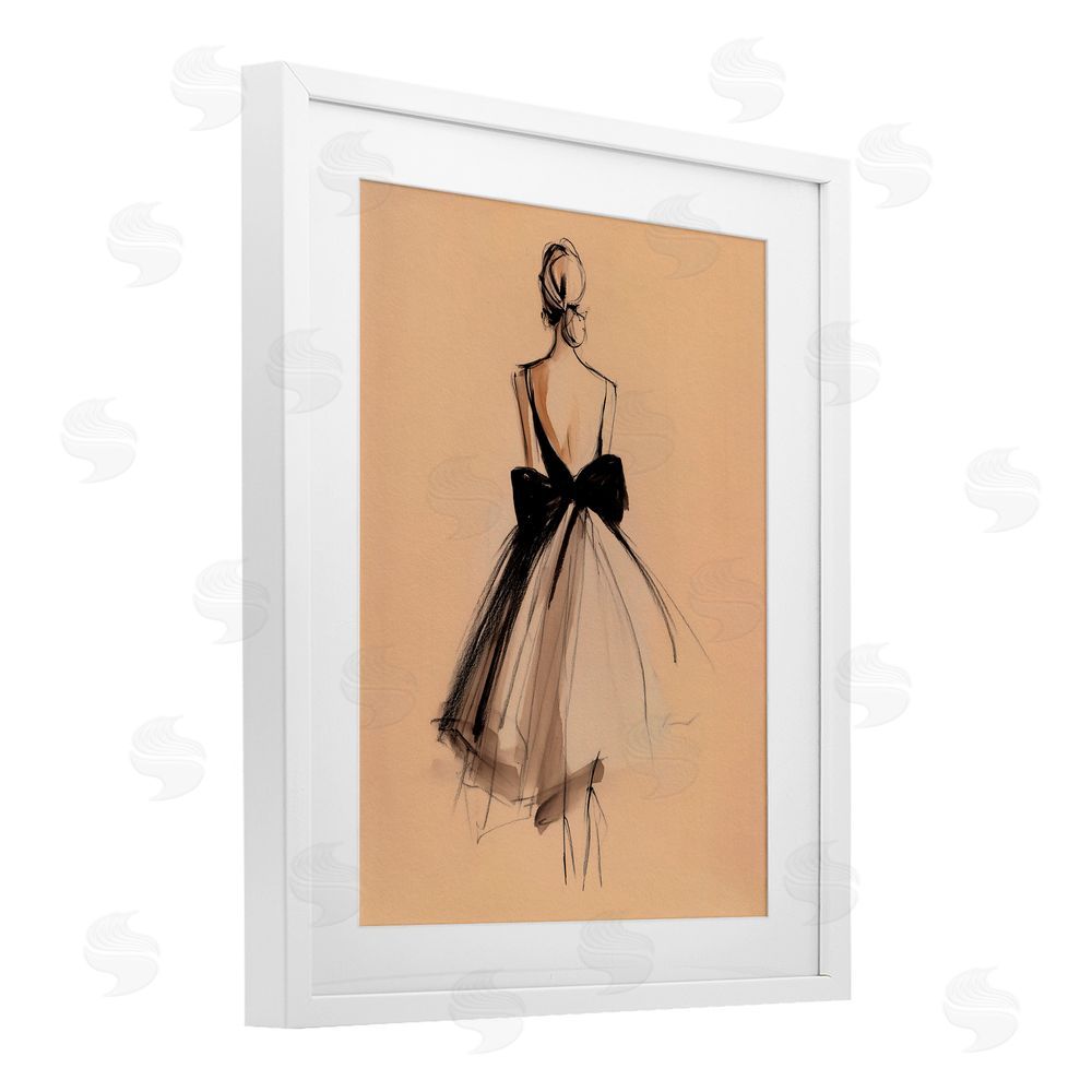 Svetlana Aleynikova Back With A Bow Dress White Framed Print Under Glass Art