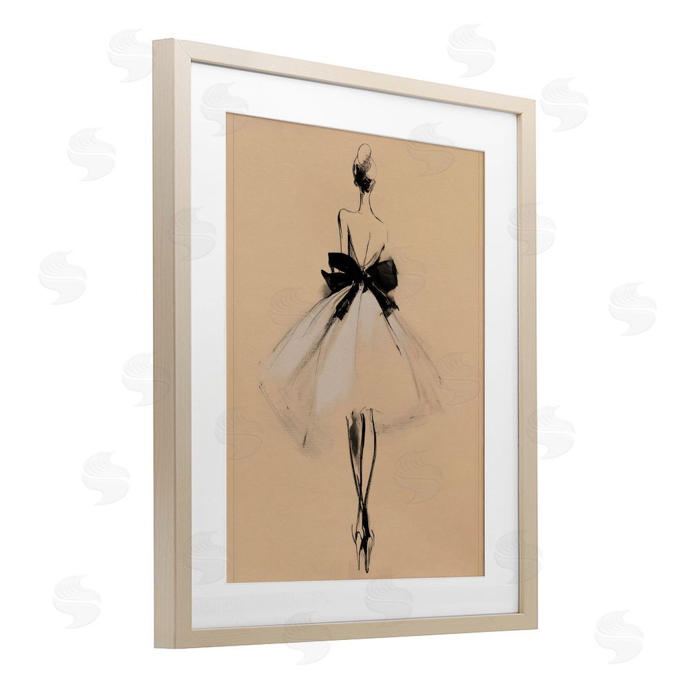 Svetlana Aleynikova Back With Ribbon Gown Birch Framed Print Under Glass Art