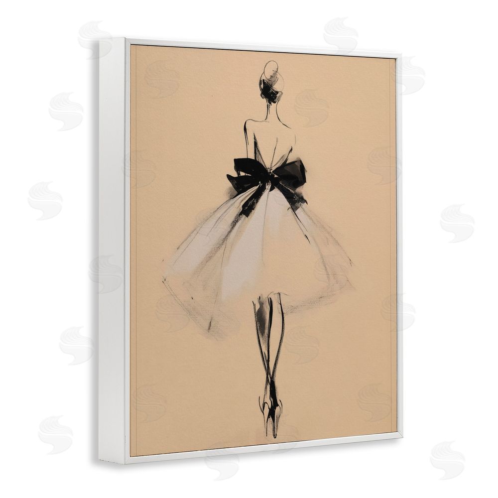 Svetlana Aleynikova Back With Ribbon Gown White Frame Giclee Art Print