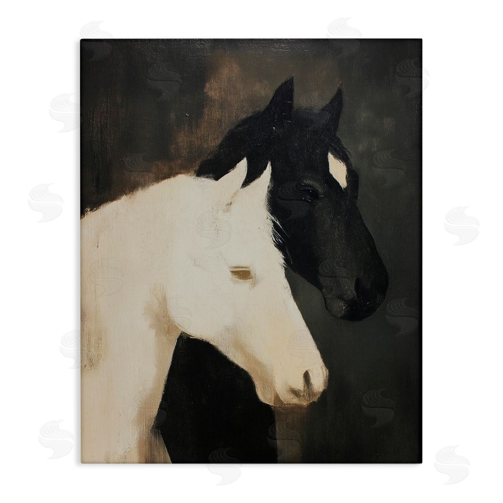 Svetlana Aleynikova Horse Harmony Contrast Canvas Wall Art Print
