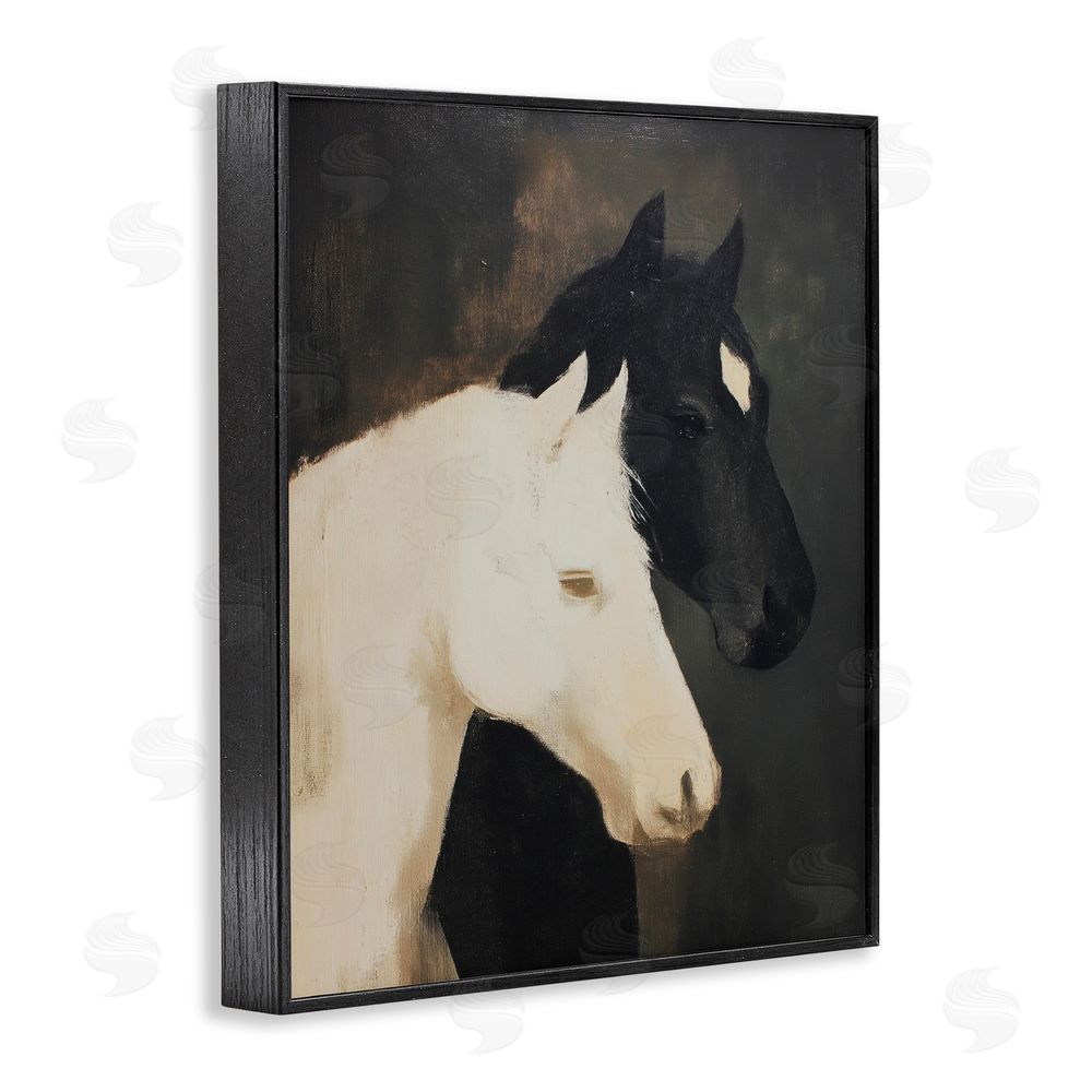 Svetlana Aleynikova Horse Harmony Contrast Black Framed Giclee Art Print