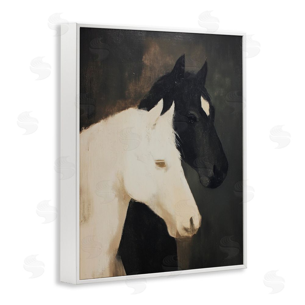 Svetlana Aleynikova Horse Harmony Contrast White Frame Giclee Art Print