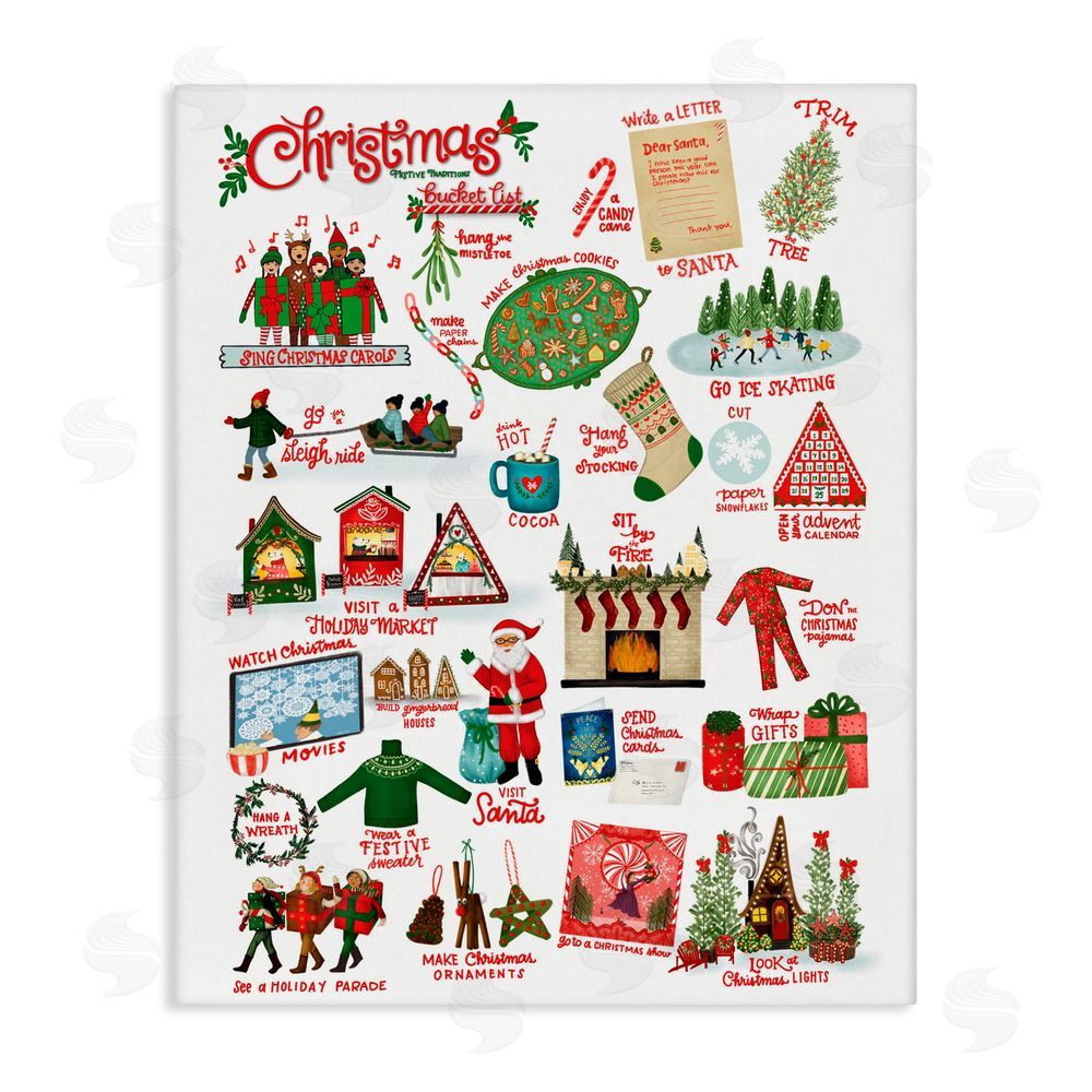 Giao Williams Fun Christmas Traditions Canvas Wall Art Print