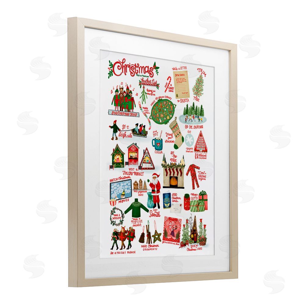 Giao Williams Fun Christmas Traditions Birch Framed Print Under Glass Art