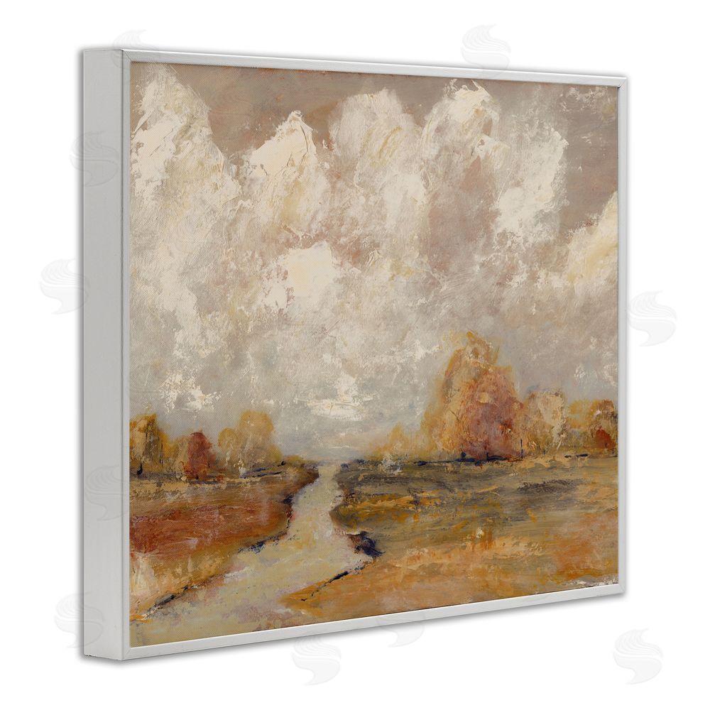 Amanda Hilburn Golden Day Landscape White Framed Giclee Wall Art Print