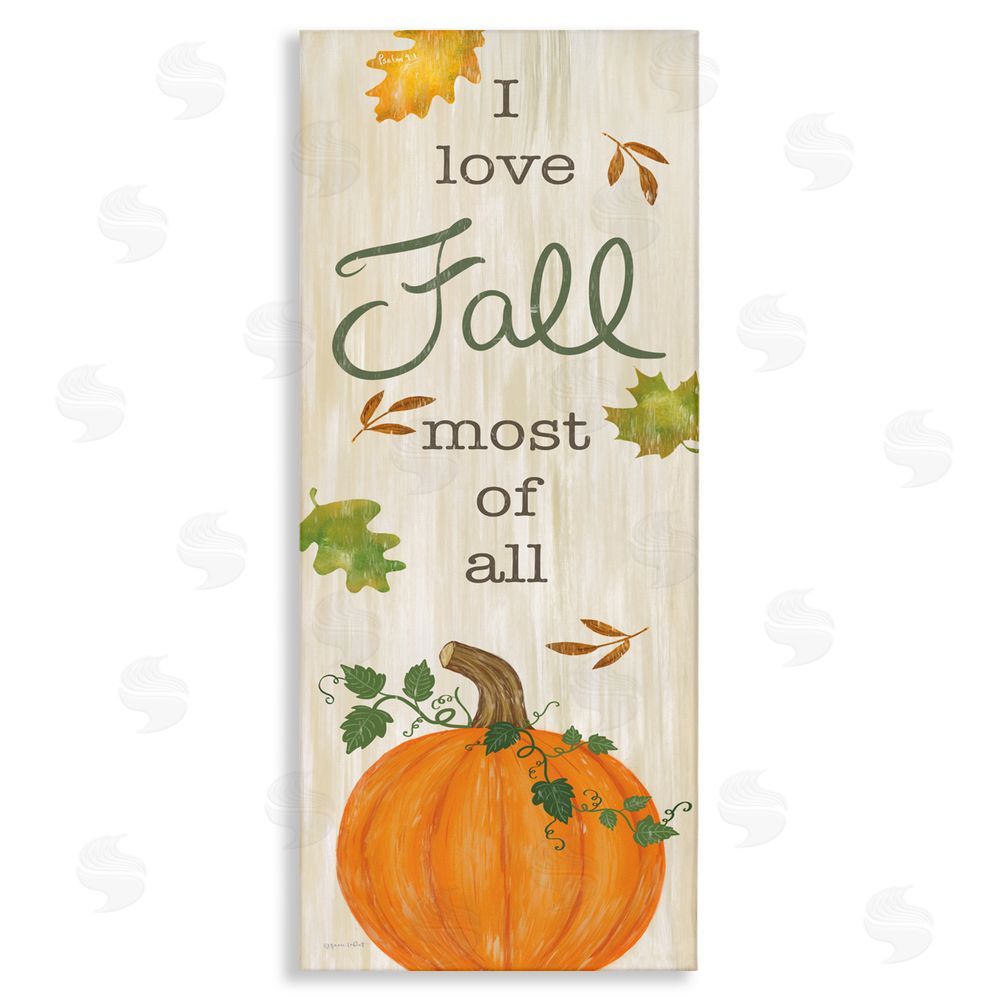 Annie LaPoint Love Fall Most with Pumpkin Canvas Wall Art Print