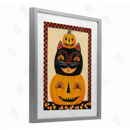 Bernadette Deming | Retro Smiling Pumpkins & Cat