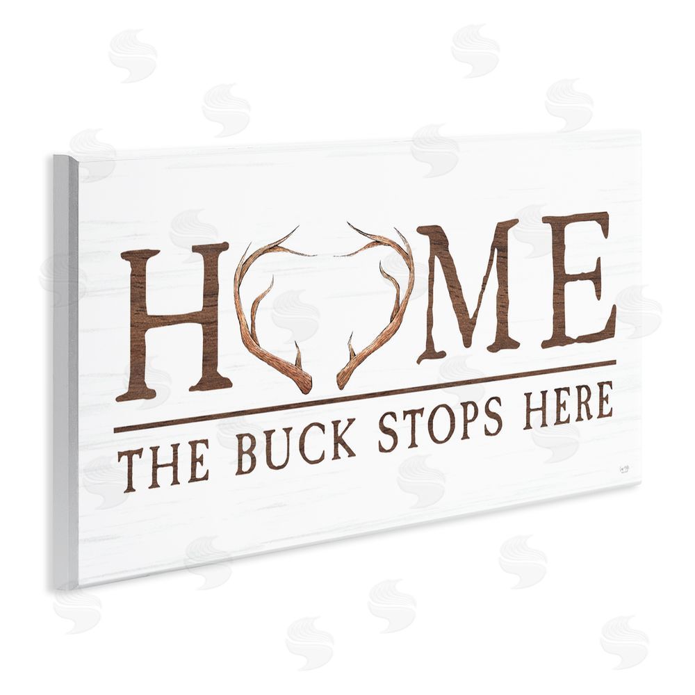 Lux + Me Designs Buck Stops Here Typography Wall Plaque Art Print