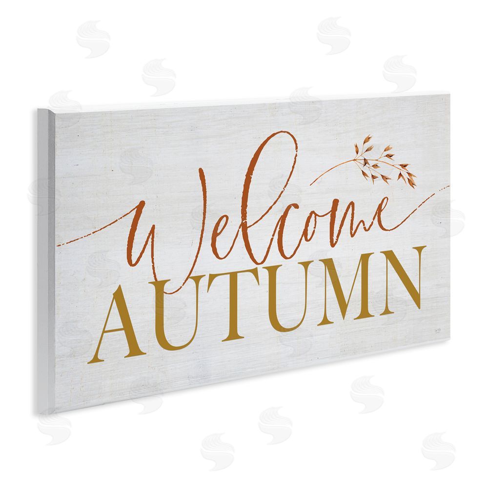 Lux + Me Designs Inviting Welcome Autumn Script Wall Plaque Art Print