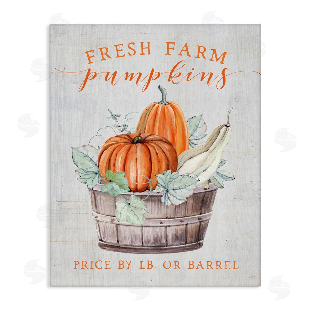 Lux + Me Designs Fresh Farm Pumpkins & Gourds Canvas Wall Art Print