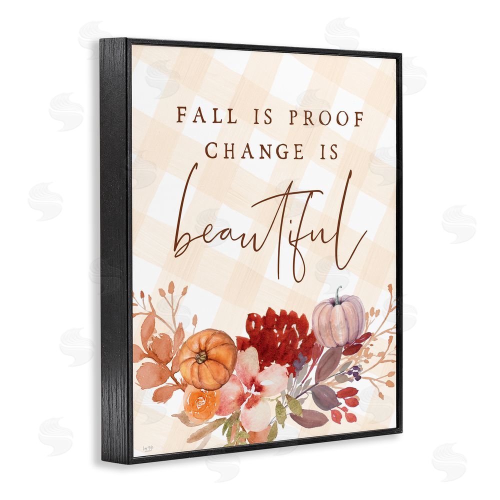Lux + Me Designs Fall Is Proof Change Is Beautiful Black Framed Giclee Art Print