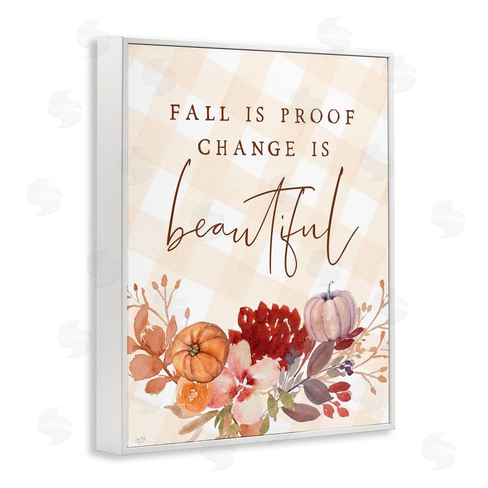 Lux + Me Designs Fall Is Proof Change Is Beautiful White Frame Giclee Art Print
