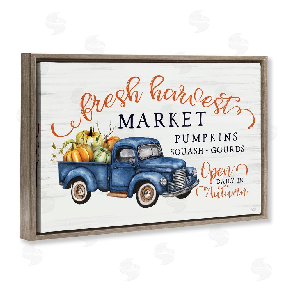 Lux + Me Designs Fresh Harvest Market Open Brown Floating Frame Canvas Art Print