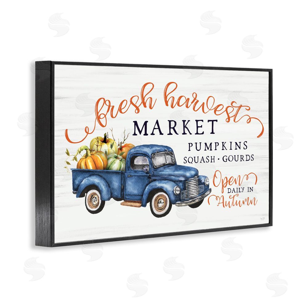 Lux + Me Designs Fresh Harvest Market Open Black Framed Giclee Art Print