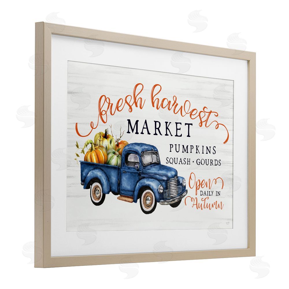 Lux + Me Designs Fresh Harvest Market Open Birch Framed Print Under Glass Art