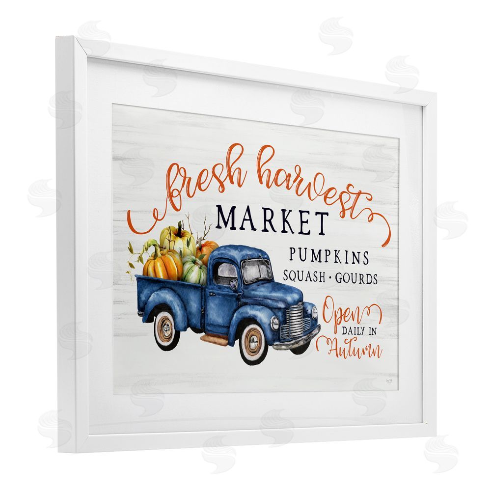 Lux + Me Designs Fresh Harvest Market Open White Framed Print Under Glass Art