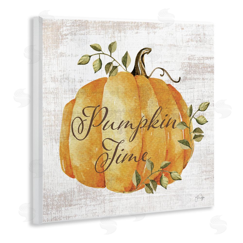 Yass Naffas Designs Pumpkin Time over Rustic Wall Plaque Art Print