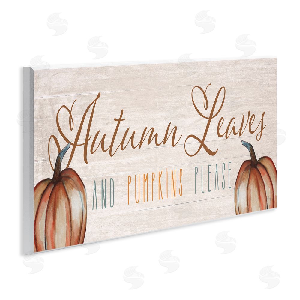 Yass Naffas Designs Autumn Traditions Leaves & Pumpkins Wall Plaque Art Print