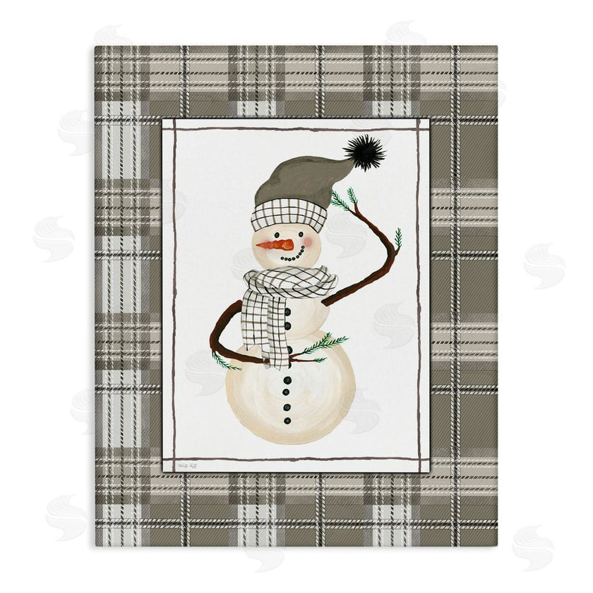 Cindy Jacobs | Winter Snowman Green Plaid