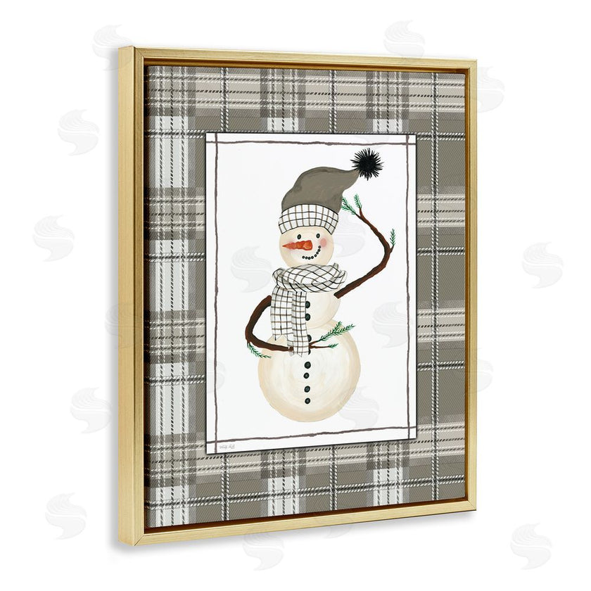 Cindy Jacobs | Winter Snowman Green Plaid