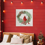 Cat Thurman Designs | Perched Cardinal Festive Wreath