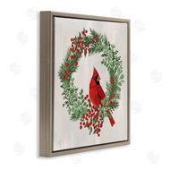 Cat Thurman Designs | Perched Cardinal Festive Wreath