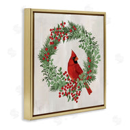 Cat Thurman Designs | Perched Cardinal Festive Wreath