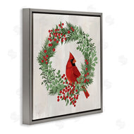 Cat Thurman Designs | Perched Cardinal Festive Wreath