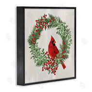 Cat Thurman Designs | Perched Cardinal Festive Wreath