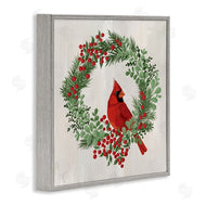 Cat Thurman Designs | Perched Cardinal Festive Wreath