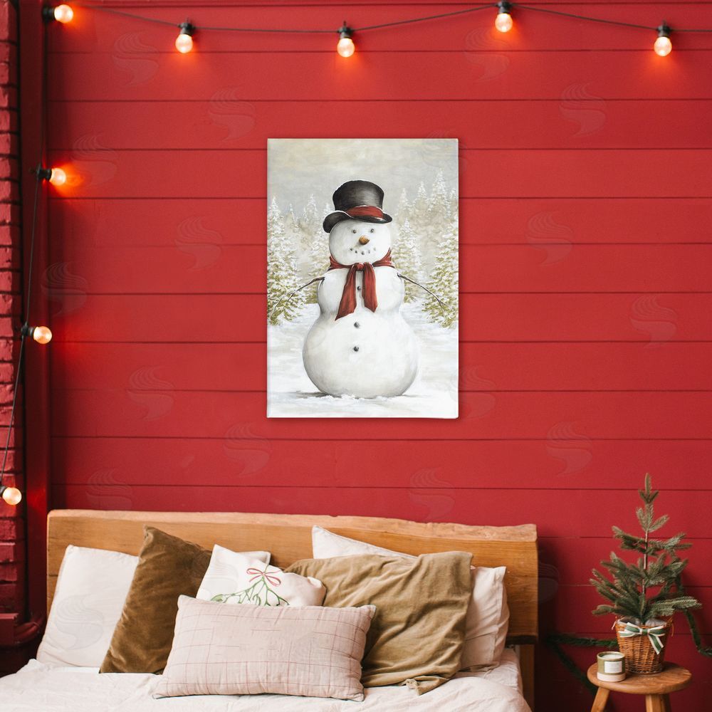Dogwood Portfolio Traditional Snowman in Clearing Printed Wall Art in Room
