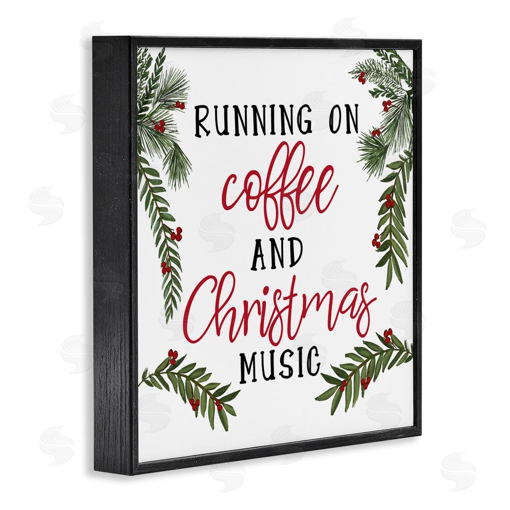 Dogwood Portfolio Coffee & Christmas Music Black Framed Giclee Art Print