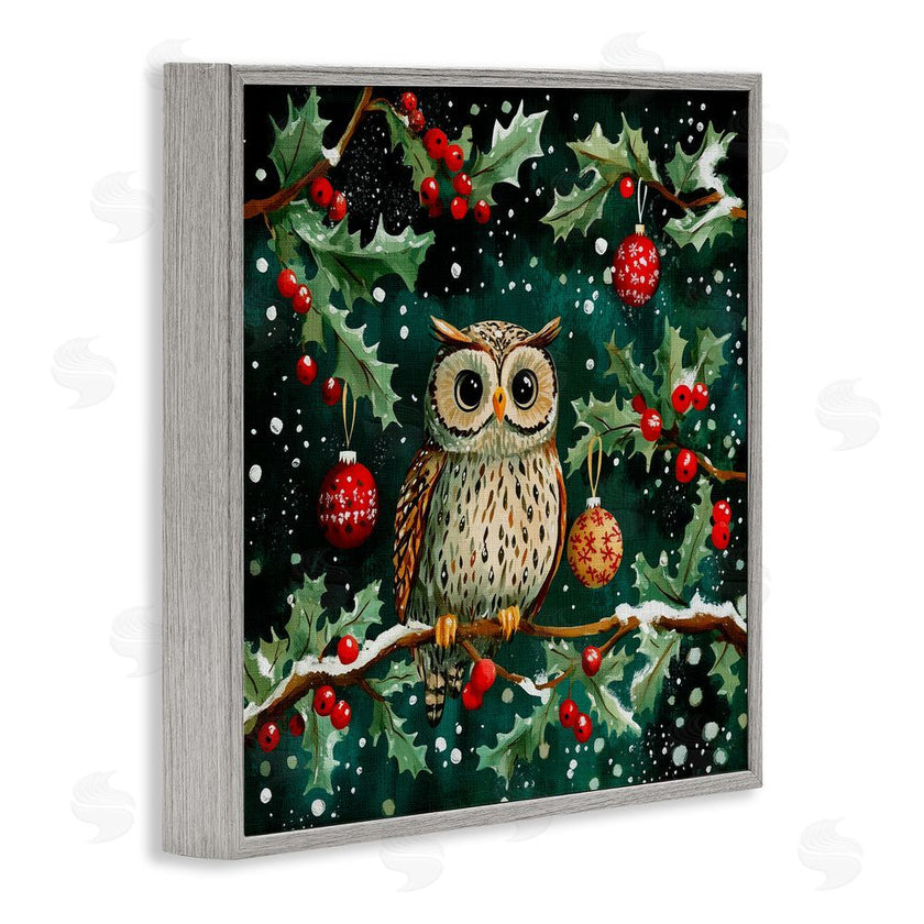 Yen | Winter Owl with Gentle Snowfall