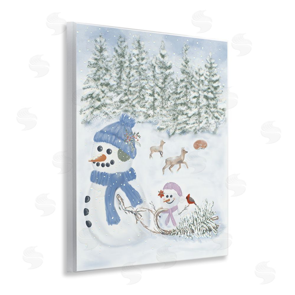 Leslie Hermosa Fun In The Snow Baby Snowman Wall Plaque Art Print