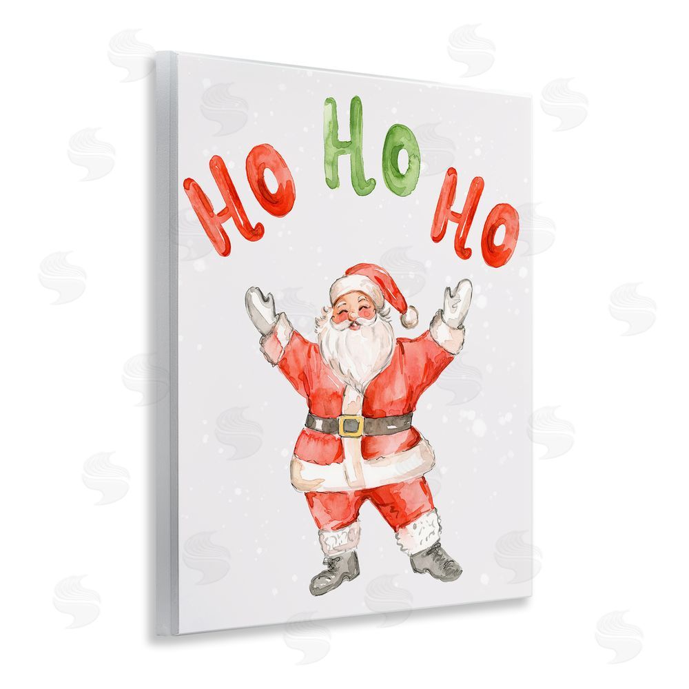 Elena Fay Ho Ho Ho Jolly Santa Claus Wall Plaque Art Print