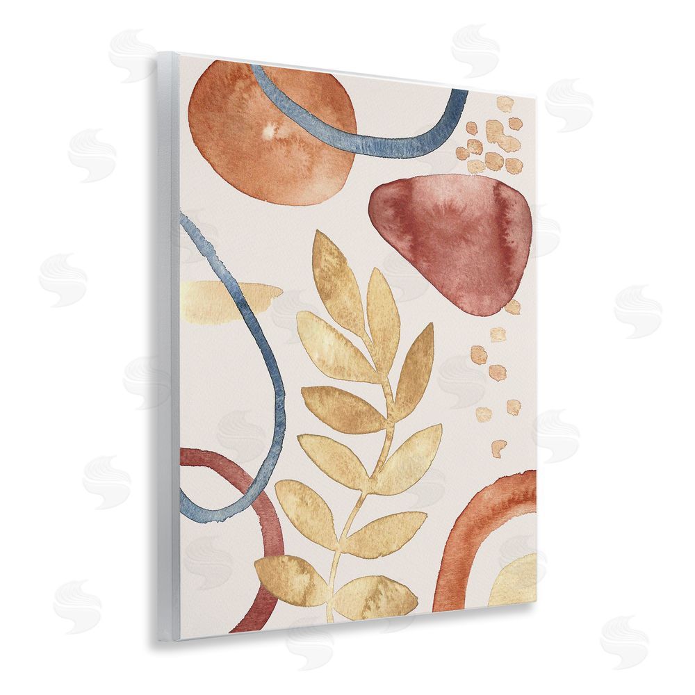 Camila Juncos Organic Earth Tones & Leaf Wall Plaque Art Print