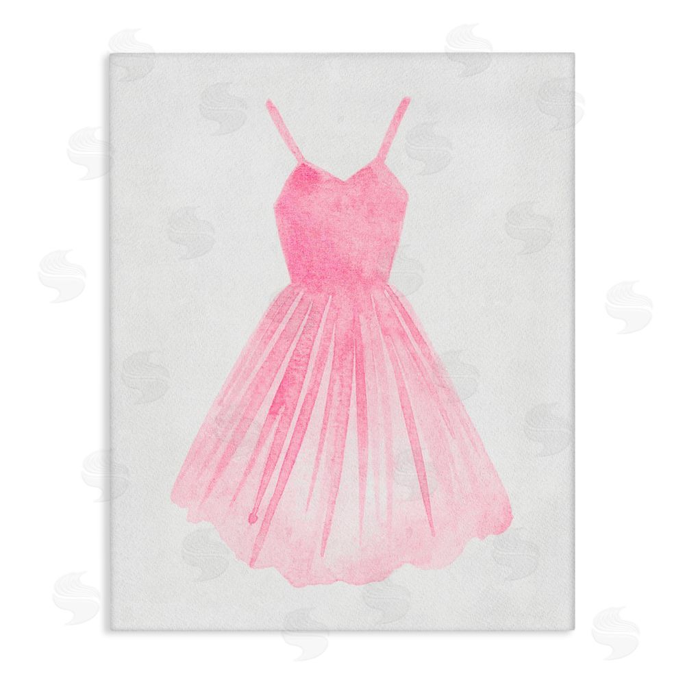 Camila Juncos Pink Ballerina Dress Canvas Wall Art Print