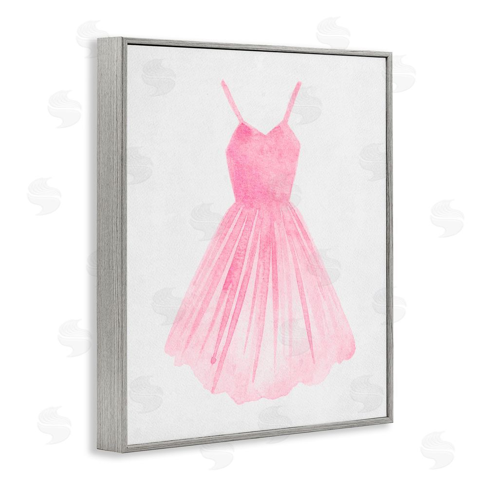 Camila Juncos Pink Ballerina Dress Gray Framed Giclee Art Print
