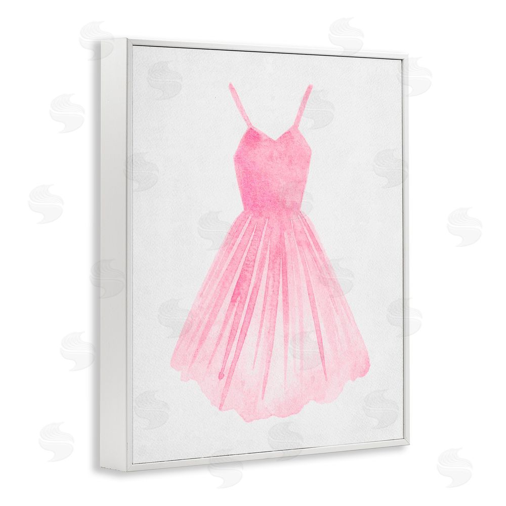 Camila Juncos Pink Ballerina Dress White Frame Giclee Art Print