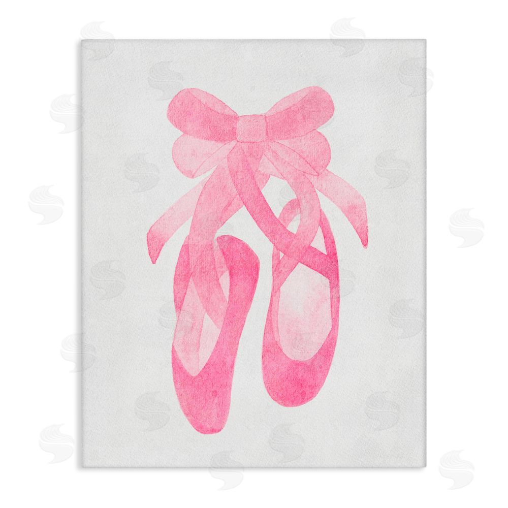 Camila Juncos Ballerina Shoes Watercolor Canvas Wall Art Print
