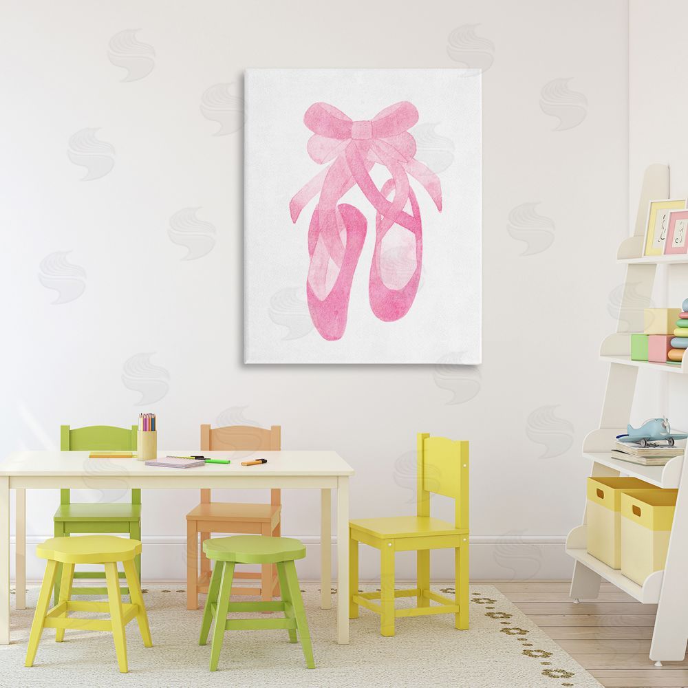 Camila Juncos Ballerina Shoes Watercolor Printed Wall Art in Room