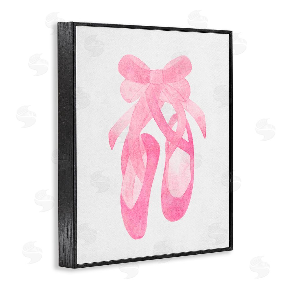 Camila Juncos Ballerina Shoes Watercolor Black Framed Giclee Art Print