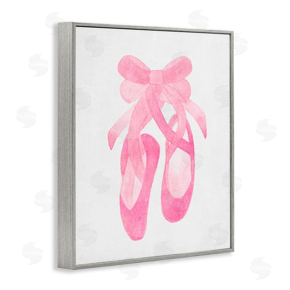 Camila Juncos Ballerina Shoes Watercolor Gray Framed Giclee Art Print