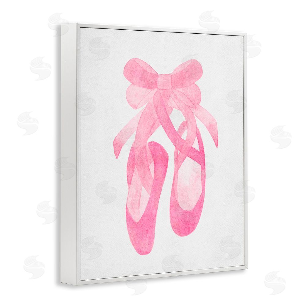 Camila Juncos Ballerina Shoes Watercolor White Frame Giclee Art Print