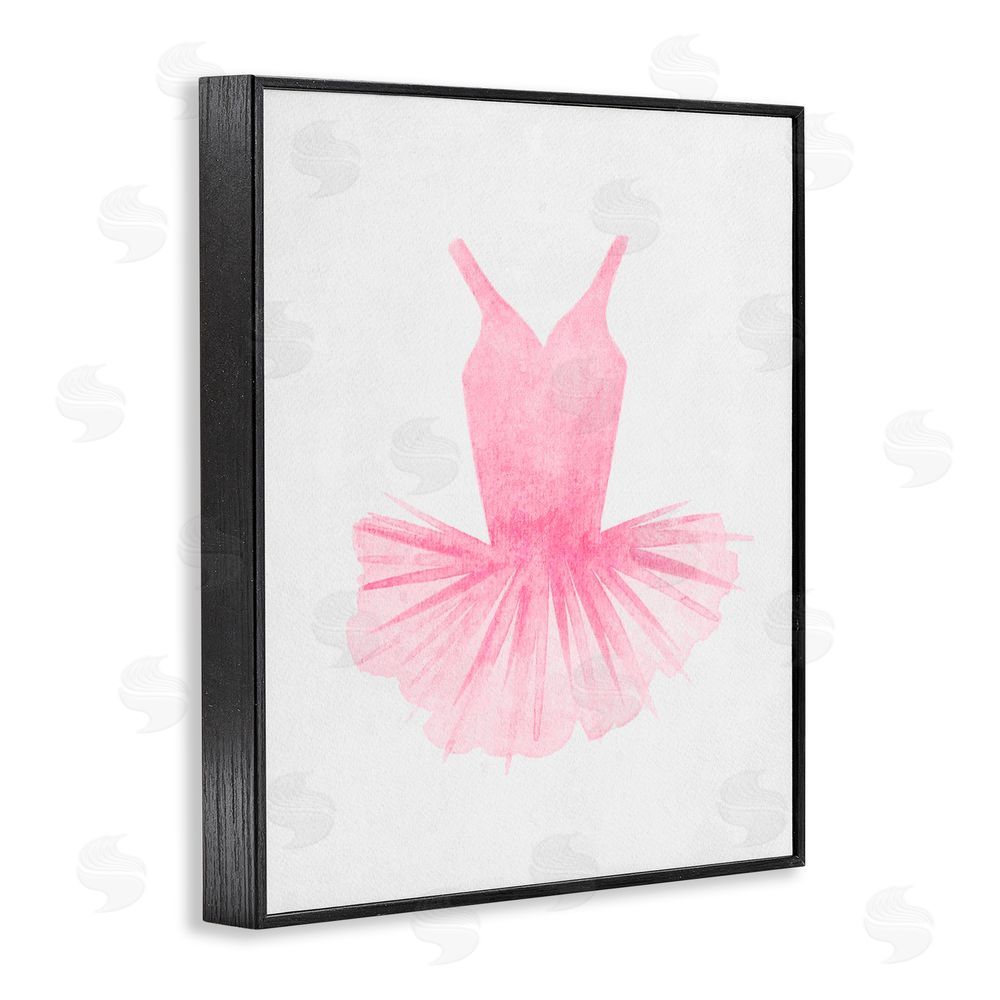 Camila Juncos Pink Ballerina Tutu Watercolor Black Framed Giclee Art Print