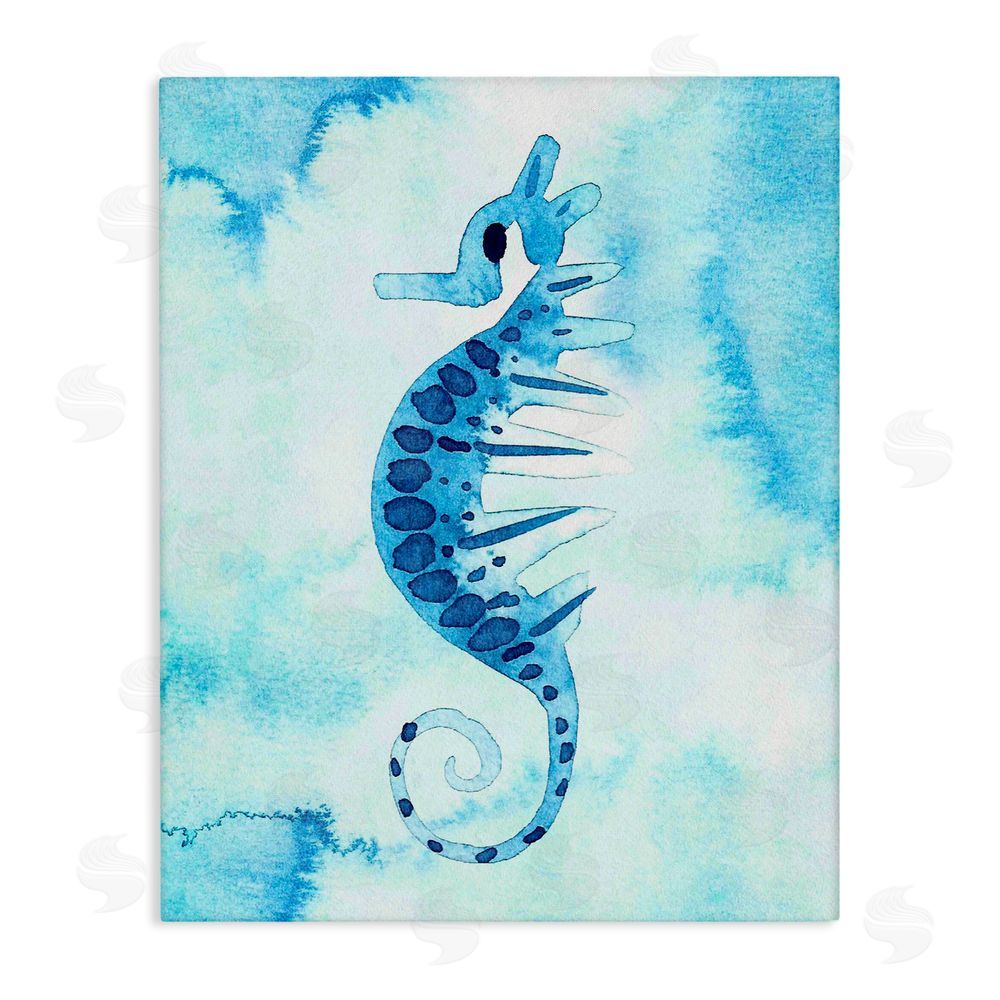 Camila Juncos Seahorse Watercolor Expression Canvas Wall Art Print