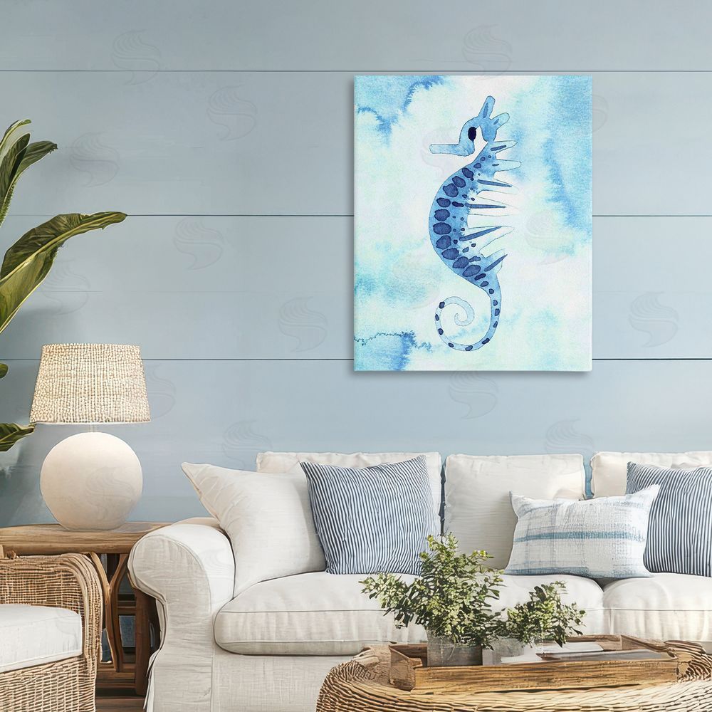 Camila Juncos Seahorse Watercolor Expression Printed Wall Art in Room