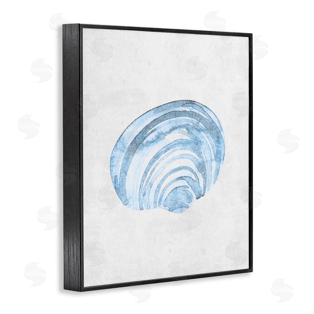 Camila Juncos Sea Snail Subtle Blue Black Framed Giclee Art Print